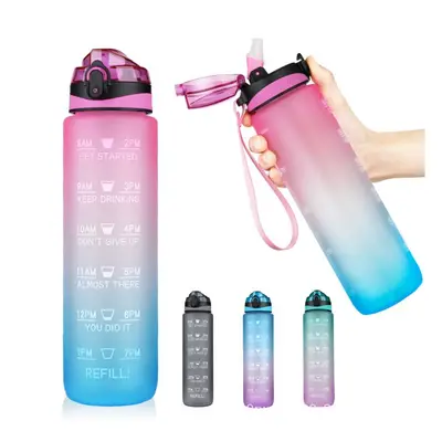 (B01) 1000ML Portable Leakproof Cup Bottle Sports Plastic Cup BPA Free Bottle Space Cup Climbing