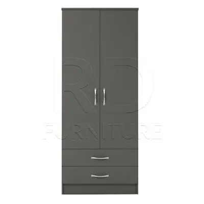 Ready assembled Classic Door Drawer Wardrobe Grey