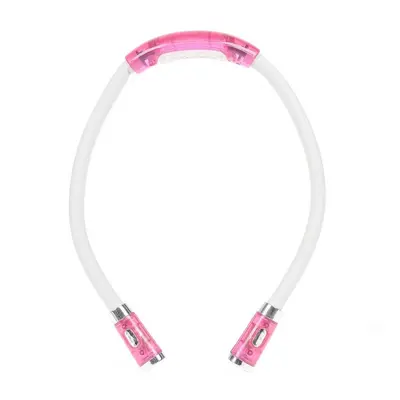 (Pink) Flexible Handsfree LED Neck Light Super-bright Reading Lamp Novelty Book Light Night Knit