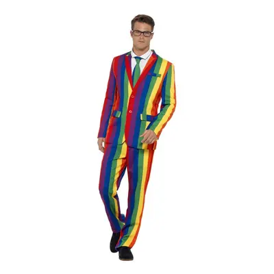 (XL R, Multicoloured) Smiffys Mens Over The Rainbow Costume Suit Set