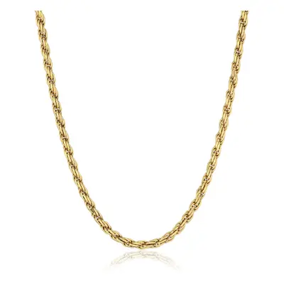 Amazon Essentials Yellow gold Plated Sterling Silver Diamond cut Rope chain Necklace