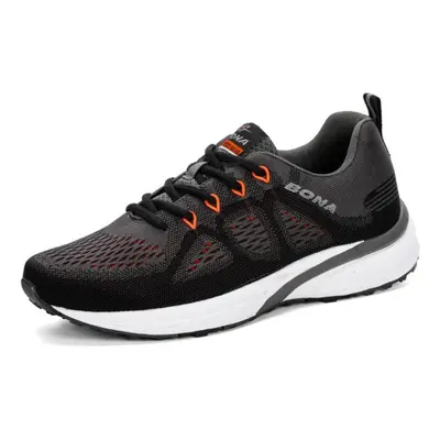 (black, 45) Bona Sneakers Men Shoes Sport Mesh Trainers Lightweight Baskets Femme Running Shoes 