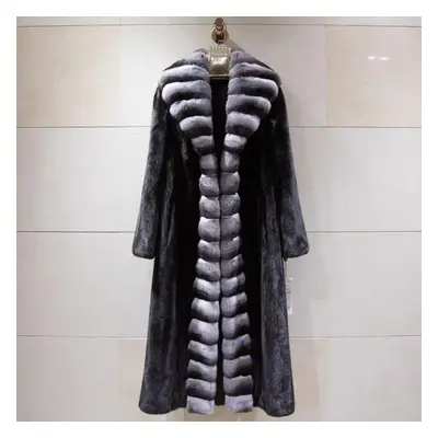 (black, 9XL) Women&apos;s Long Coat Winter Warm Windbreaker Shawl Fur Coat