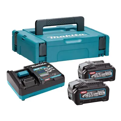 Makita 191K01-6 40V Max XGT Power Source Set 2x4Ah Batteries, Charger & MAKPAC