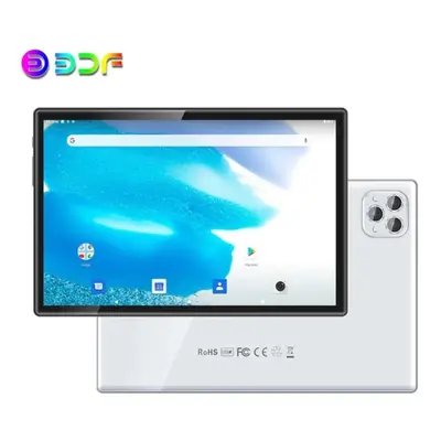 (white, 10.1) Bdf New 10.1 Inch Tempering Glass Tablet Octa Core 8gb Ram 256gb Rom Android Googl