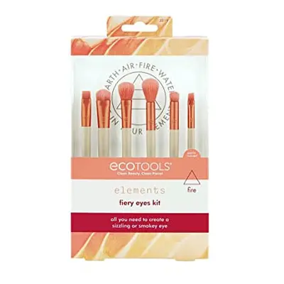 EcoTools Elements Limited Edition Fiery Eye Professional Eye Makeup Brush Set, Piece Set, Orange