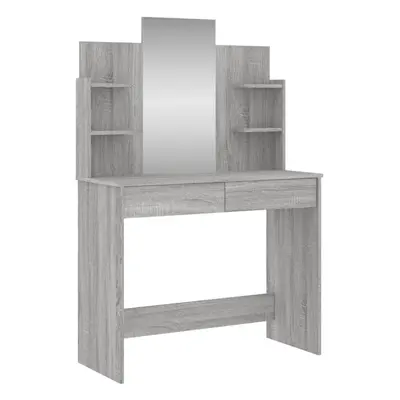 (grey sonoma) vidaXL Dressing Table with Mirror Dressing Room Cosmetic Table Vanity Table