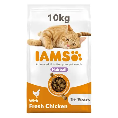 IAMS Hairball Complete Dry Cat Food for Adult and Senior Cats with Chicken kg