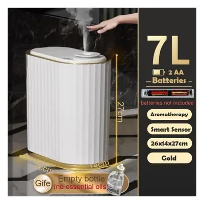 (as the picture, 7L-Aromatherapy-B) Wastebasket Narrow Smart Dump Bathroom Trash Bin Toilet Garb