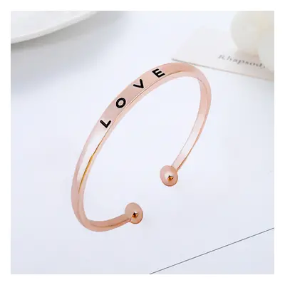 Rose gold temperament open metal bracelet bracelet trinket