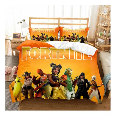 (King(220*240 cm), 16) Fortnite Bedding Single Double Cartoon Quilt Cover Kids Quilt Cover