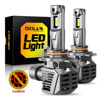 (H11) 2Pcs Hir2 LED Headlight Canbus Bulb 22000LM Super Bright HB3