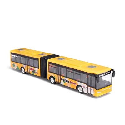 (Yellow) Blue/Red/Green 1:64 18cm Baby Pull Back Shuttle Bus Diecast Model Vehicle Kids Toy