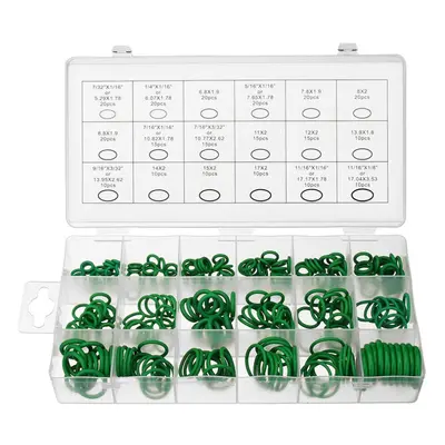 270Pcs Green Nitrile Rubber O-Ring Tap Washer Gasket Set Seal Metric Assortment Plumbing Kit