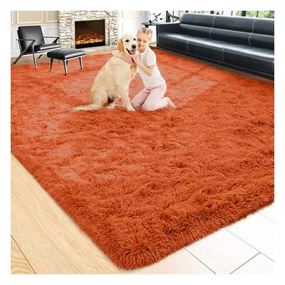 (ORANGE, 160X230 CM) Extra Large Rugs Fluffy Shaggy Living Room Rug