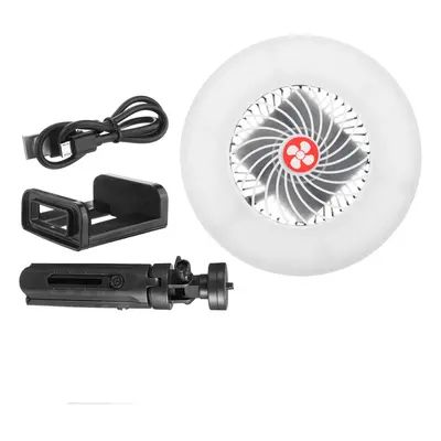 (Type 2) Portable Camping Light Multifunction USB Fan Built-in Batteries Rechargeable Mini Fan L