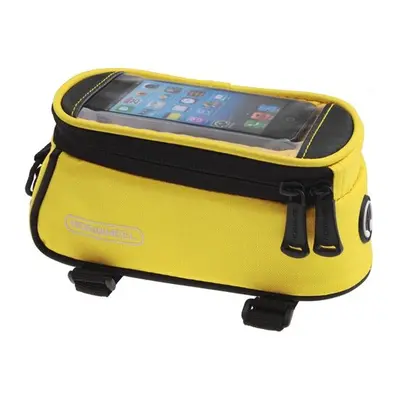 (Yellow, M) Bicycle Mobile Phone Touch Screen Bag Frame Tube Bag