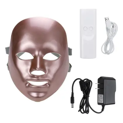 (EU Plug) Rose Gold Beauty Machine Color LED Light Photon Face Mask Photon Treatment Photon Ther