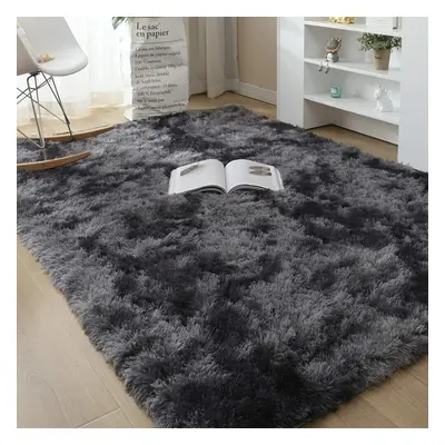 (Dark Grey, 140x200cm) Fluffy Rugs Large Shaggy Rug Bedroom Living Room Anti Slip Soft Carpet Fl