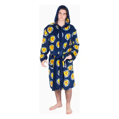 (Navy Blue, Large) Scotland Mens Dressing Gown Robe Hooded Fleece OFFICIAL Football Gift