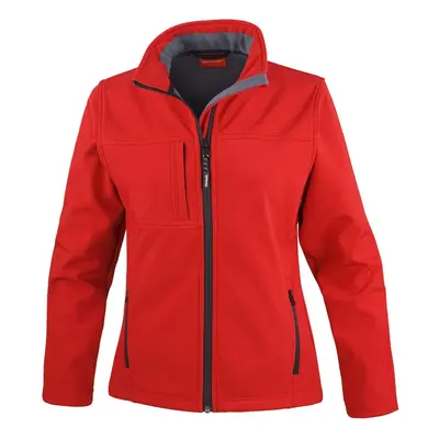 (10 UK, Red) Result Womens/Ladies Classic Soft Shell Jacket