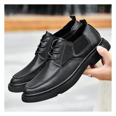 (black, 46) Men&apos;s Casual Leather Shoes Derbies