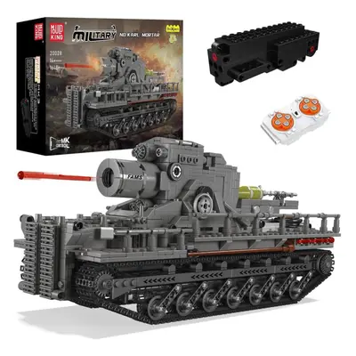 (grey) Mould King Military Tank Building Block The Remote Control Karl Mortar Model Assembly Tan