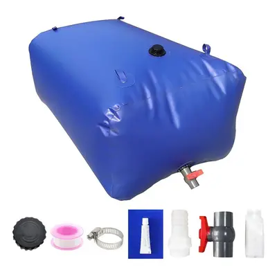 (blue, 200L) Large Capacity Water Storage Bladder 400l / 105.67gal Foldable Portable Water Tank 