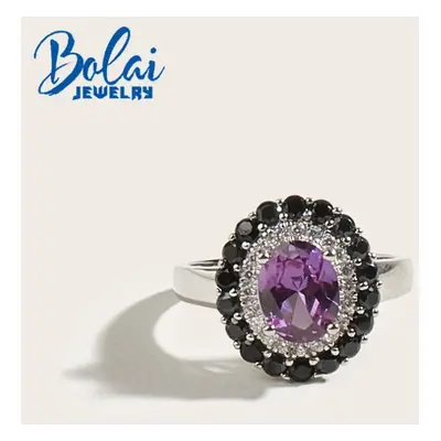 (purple, us ring size 10#) Sterling Silver Chic Ring With Created Alexander Color Change Stone F