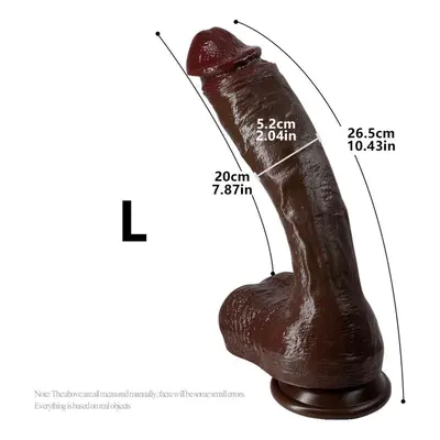 (L) Super Size Black Skin Tyrannosaurus Artificial Phallus Female Dildo Liquid Silicone Penis Fe