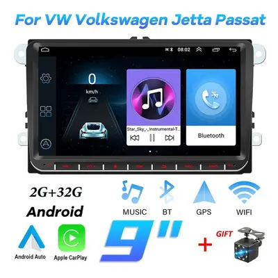 (as the picture, 2+32GB) 9" Android Carplay Car Multimedia Player For Vw/volkswagen/golf/polo/ti