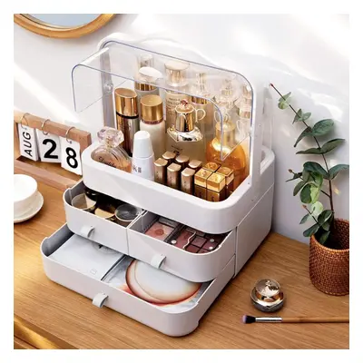 White Makeup Cosmetic Storage Box Drawers Beauty Cosmetic Organisers