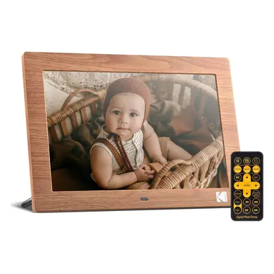 (Wood) Digital Photo Frame Inch, No WiFi Digital Picture Frame with Remote Control