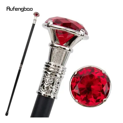 (red) Red Diamond Type White Walking Stick Fashion Decorative Walking Cane Gentleman Elegant Cos