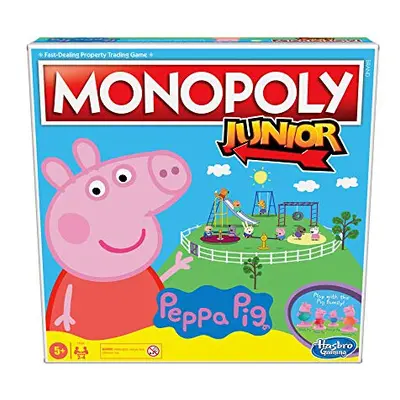 Monopoly Junior: Peppa Pig Edition Board Game for Players, Indoor Game For Kids Ages and Up