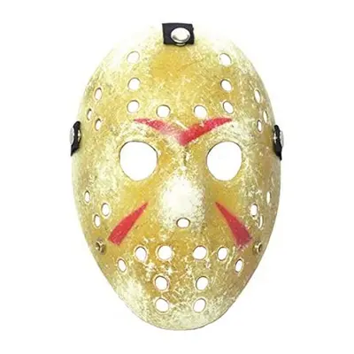 Hockey Mask Painted - Halloween Fancy Dress Jason Friday 13th Deluxe Horror - mask hockey hallow