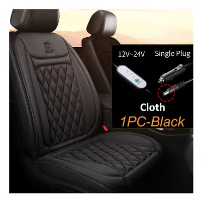 (Black-single plug) Karcle Car Seat Heater Electric Heated Car Heating Cushion Winter Seat