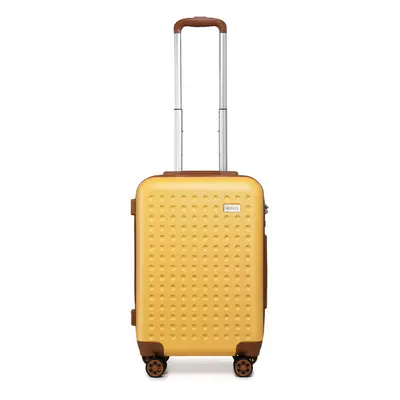 (20 Inch) 13/20/24/28Inch ABS Hard Shell Suitcase Set Travel Wheels Cabin Hand Luggage - Yellow