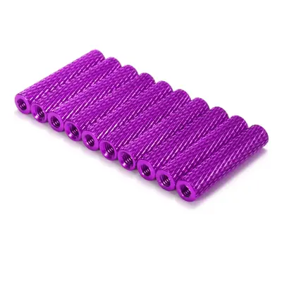 (Purple) M3AS17 50Pcs M3 25mm Knurled Standoff Aluminum Alloy Anodized Spacer