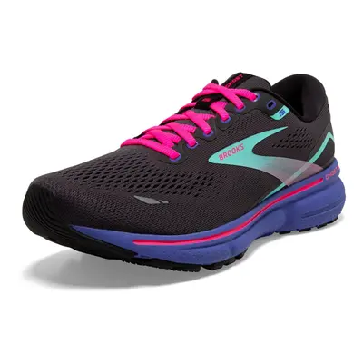 Brooks Women's Ghost Neutral Running Shoe - Black/Blue/Aruba - 5.5 Medium