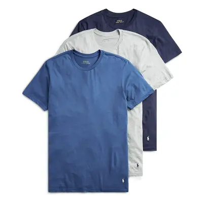 POLO RALPH LAUREN Classic Fit Undershirt w/Wicking 3-Pack Crews Andover Heather/Bali Blue/Cruise