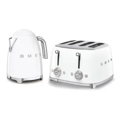 Smeg 50's Style Retro Range Breakfast Set, 1.7L 3000W Kettle and Multi-Functional Control 4-Slic