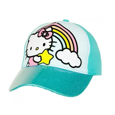 Hello Kitty Polyester Hello Kitty Shining Rainbow Youth Hat, Blue & White