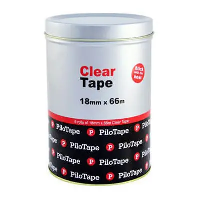 (18mmx66m) Pilotape Clear Tape (8 rollspk)