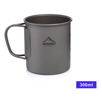 (300ML) Camping Mug Titanium Cup Tourist Tableware Picnic Utensils Outdoor Kitchen Equipment Tra