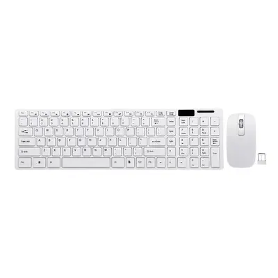 (white) Ultra Thin 2.4GHz Wireless Keys Keyboard and 1000DPI Mouse Combo Set With Keyboard Cover