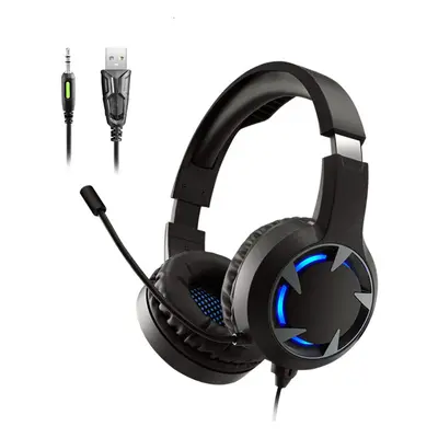 Gaming Headset Headphones Over-Ear Lightweight Headsets With Mic For PS4 PC Mobile Phone LED Lig