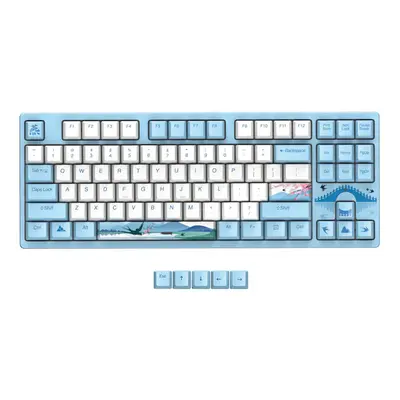 (Red Switch) Mechanical Keyboard Swallow Theme Wired Ice Blue Backlight Keys Cherry MX Switch Bl