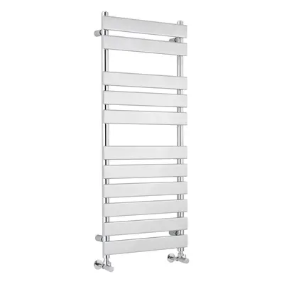 Heated Towel Rail with Flat Panels - BTU - 1200mm x 500mm - Chrome