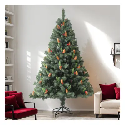 (8ft 240cm) EVRE Spruce Christmas Tree Pinecones & Berries